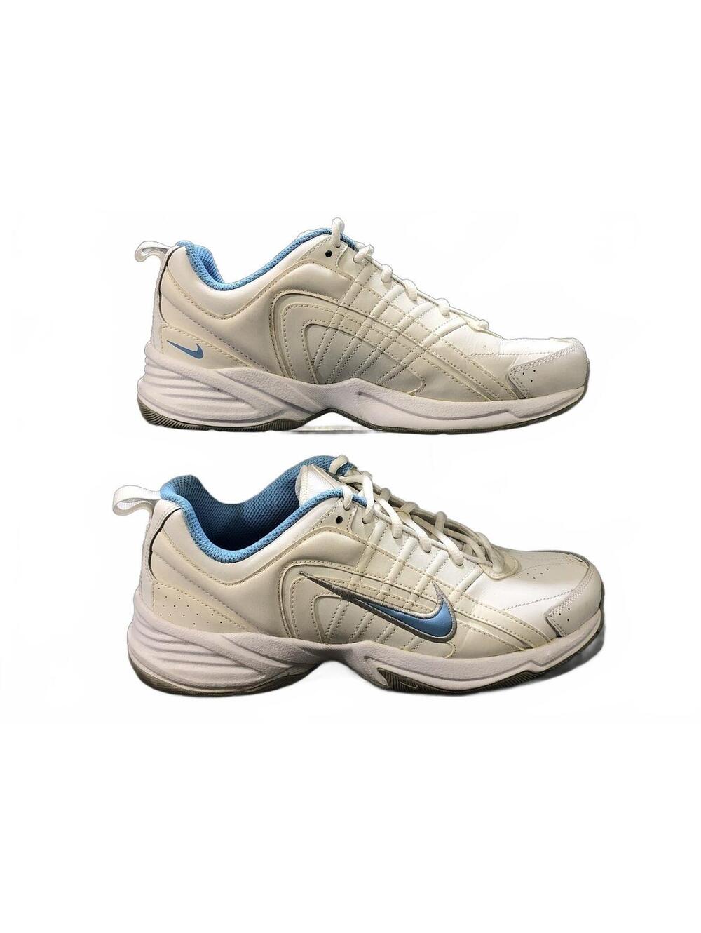 Nike T-Lite VIII White & Sky Blue Sneakers Women's Sz 8.5